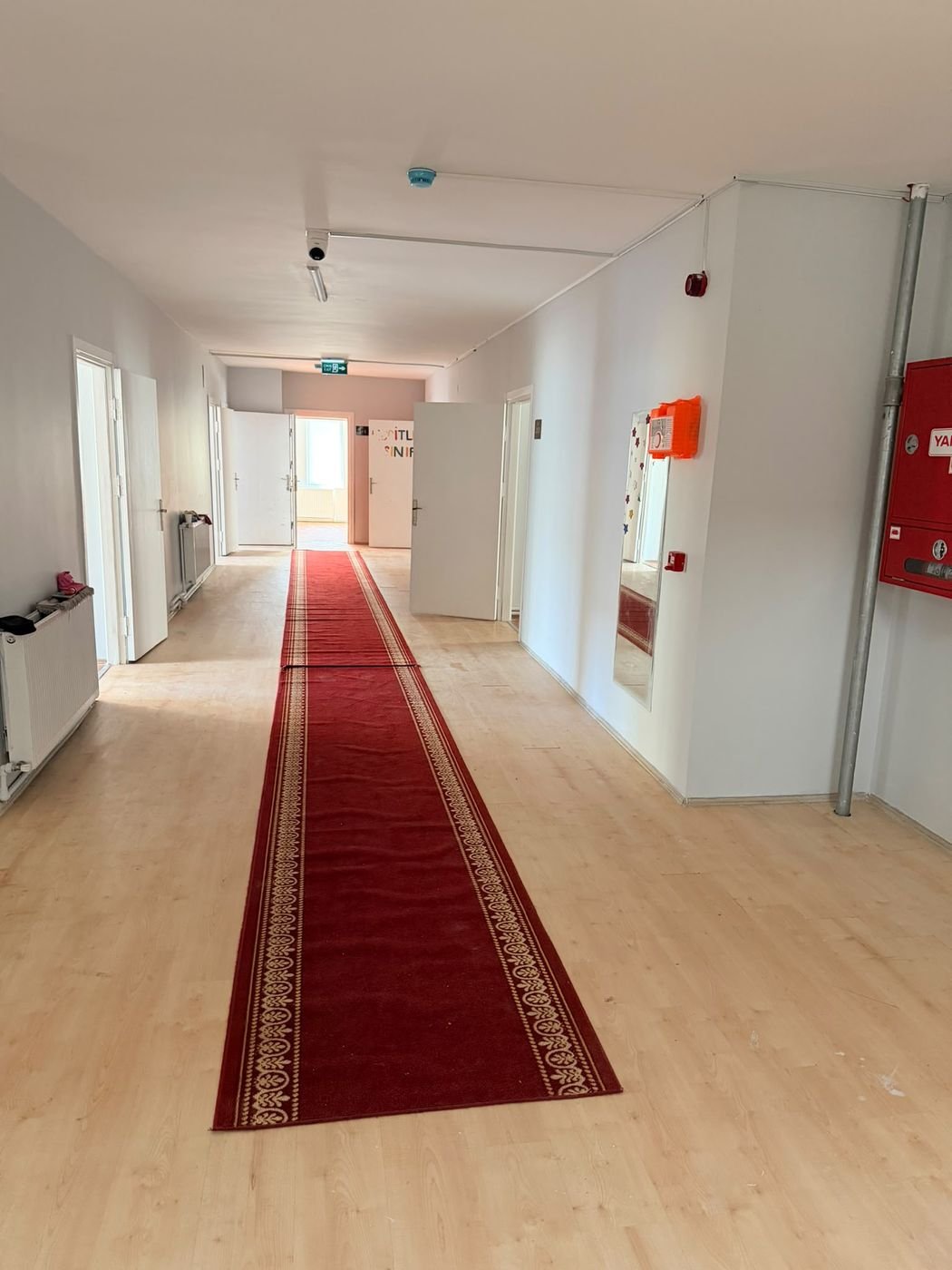 A corridor on the residence floors
