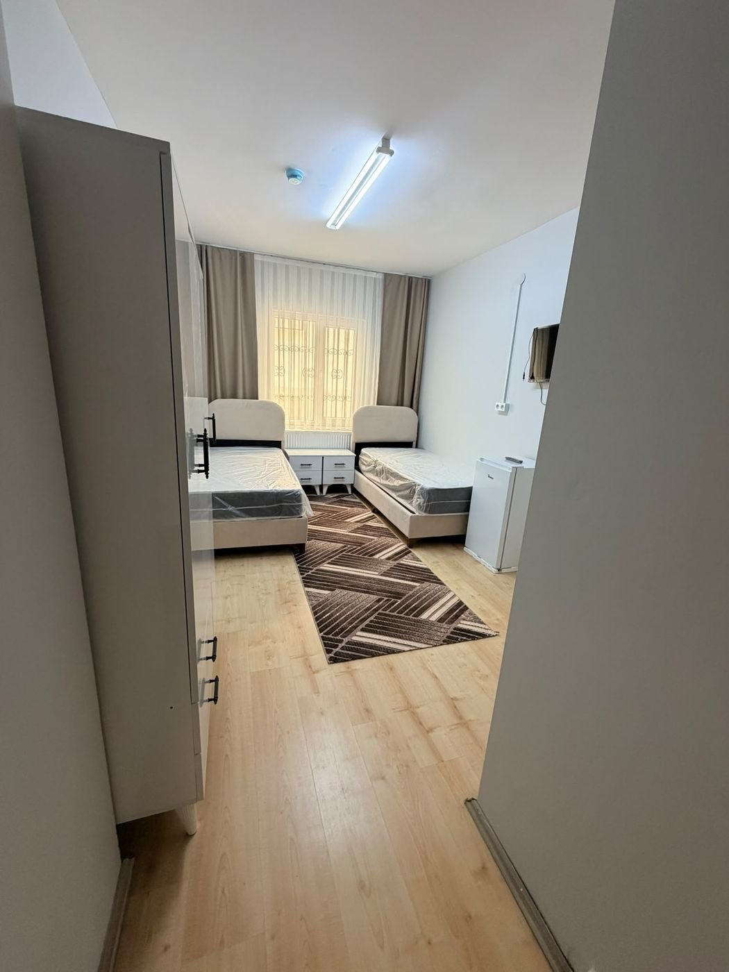 A double room seen from its doorway